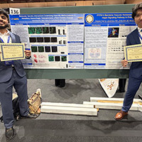 Anzar Mahmood and Chad Xu at Undergrad Research Conference 2026